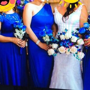 David’s Bridal Horizon Blue Long Dress